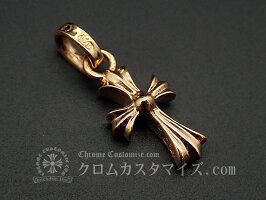クロムハーツ/CHROMEHEARTSCHクロスベビーファットチャーム22K【アフターダイヤ】/ネックレス22Kゴールド天然ダイヤモンド/中古未使用品