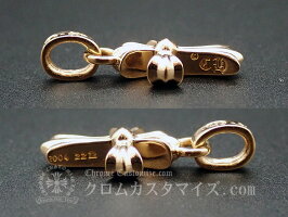 クロムハーツ/CHROMEHEARTSCHクロスベビーファットチャーム22K【アフターダイヤ】/ネックレス22Kゴールド天然ダイヤモンド/中古未使用品
