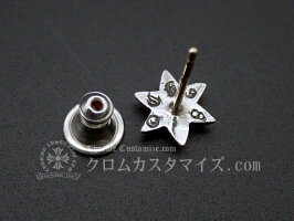 クロムハーツ/CHROMEHEARTSスタースタッドピアス【アフターダイヤ】/ピアスシルバー925天然ダイヤモンド/中古未使用品