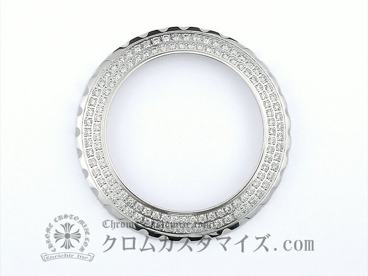 シャネル/CHANEL 適合品 J12 ダイヤベゼル 38mm用【アフターダイヤ】/ステンレス 天然ダイヤモンド/中古