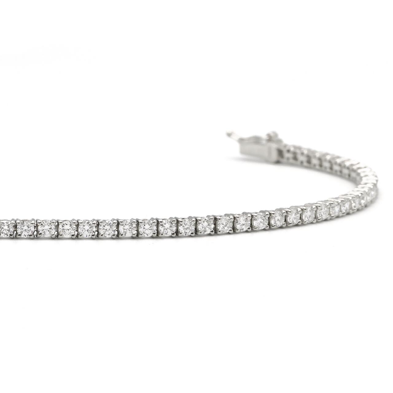 PT900_テニスブレス ダイヤ_3.02ct _VS-VVS_幅2.6mm_長さ17cm / ラボグロウンダイヤモンド 宝石鑑別書付_テニスチェーン_プラチナ900