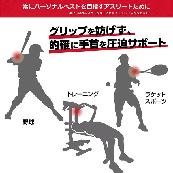 マクダビッド ストラップ リストサポート M4511-SC (スカーレット) 左右兼用 McDavid