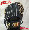 ウィルソン 軟式用 グラブ 内野手用 WBW102371 11.5インチ Wブラック Basic Lab DUAL 右投げ用 グローブ Wilson(4)