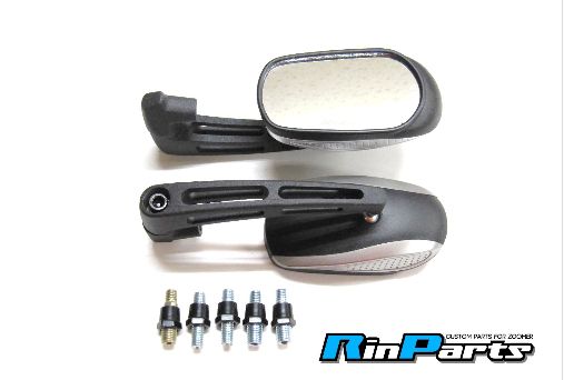 マウスタイプミラー ブラック/シルバー 【メーカー品番：1101510】 RinParts/リンパーツ