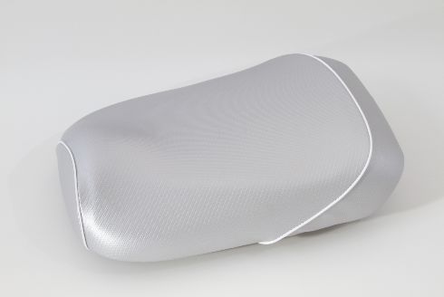 ズーマー用 シルバーカーボン柄 シートカバー パイピング ホワイト 【メーカー品番：1116469】 RinParts/リンパーツ