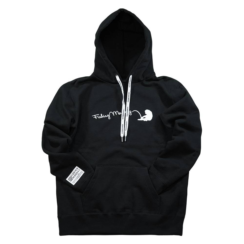 3Dロゴフーディー BLACK フィッシングモンキー/FISHING MONKEY