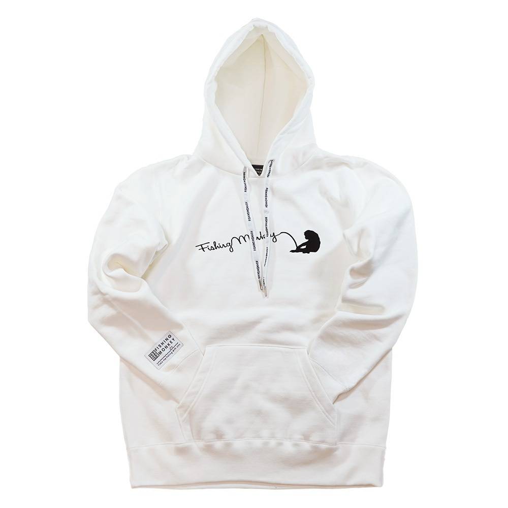 3Dロゴフーディー WHITE フィッシングモンキー/FISHING MONKEY