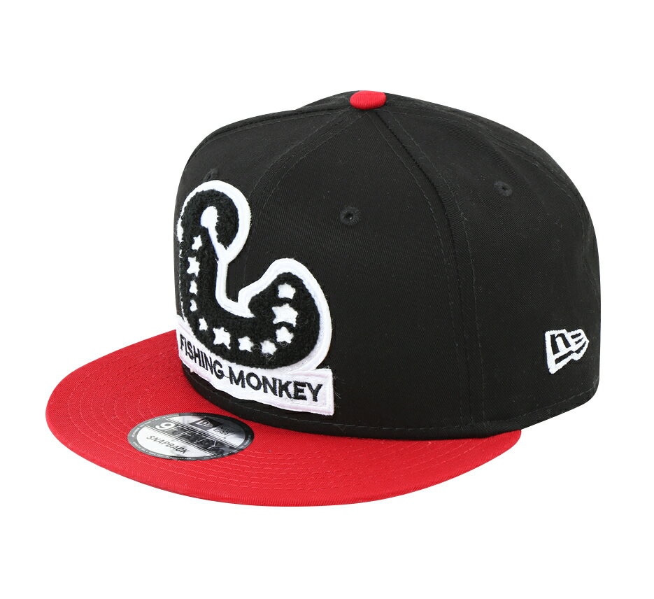 楽天クロノコーポレーション楽天市場店スナップバックキャップ　NEW ERA　　BLACK＆RED　　フィッシングモンキー/FISHING MONKEY