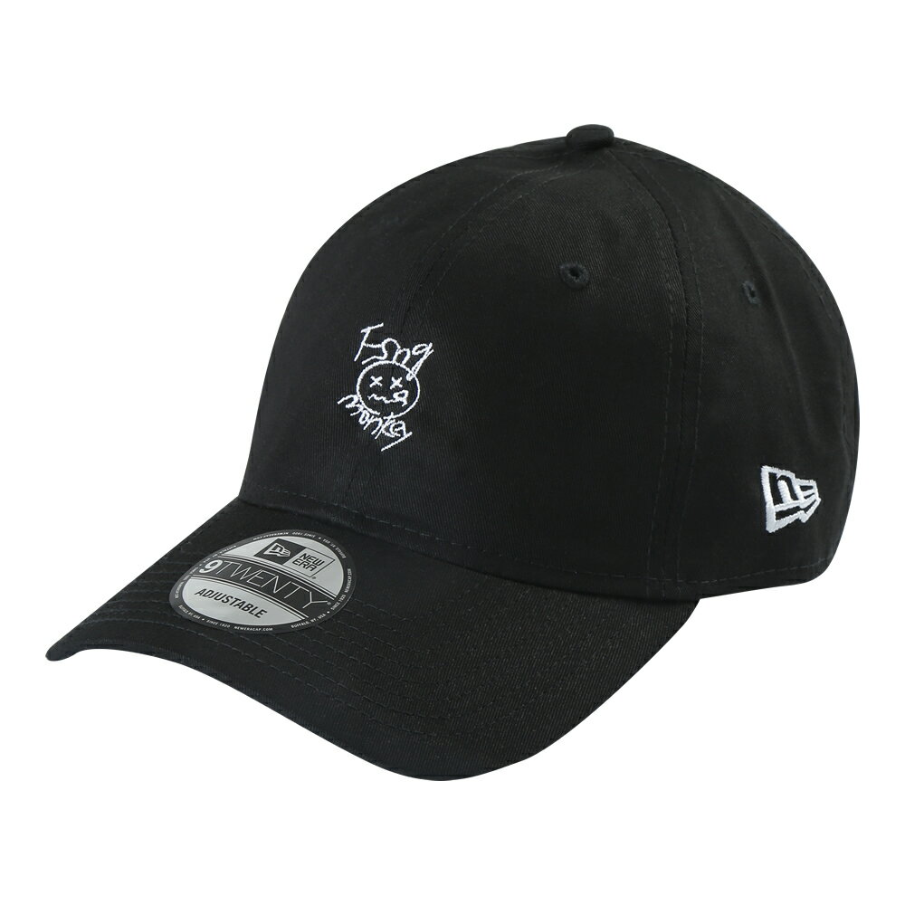 樂天商城 - コットンローキャップ　NEW ERA BLACK フィッシングモンキー/FISHING MONKEY