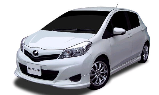 ヴィッツ DBA-N/KSP130 F/U/ジュエラ 前期 エアロ3点セット 塗装済 H-STYLE