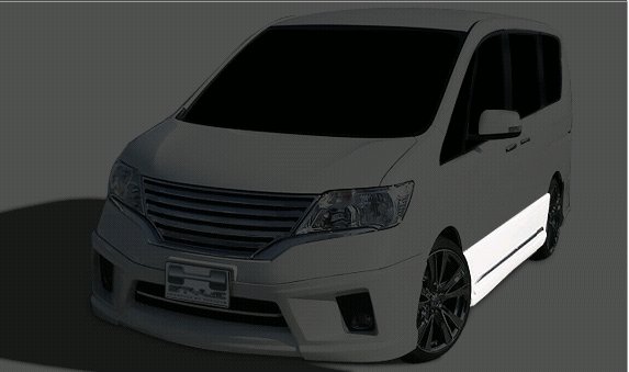 セレナ C26 前期 ハイウェイスター サイドスカート 塗装済 H-STYLE