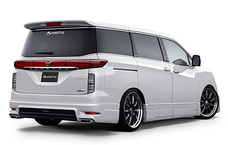 乐天商城 - エルグランド ハイウェイスター E52 前期 リアハーフスポイラー 塗装済 EIK ケンスタイル