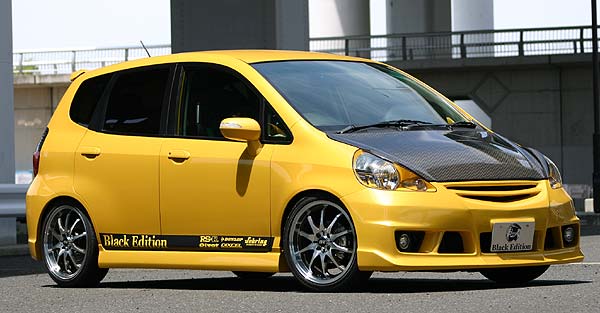 フィット GD1〜4 エアロ3点セット（フォグキット付属） 乱人 ブラックエディション