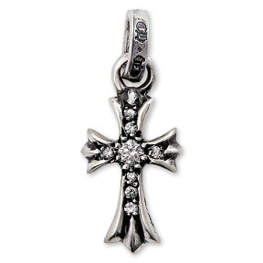 【CHROME HEARTS　クロムハーツ　Charm　チャーム】CHクロスベイビーファットチャームw/パヴェダイヤモンド【送料無料】