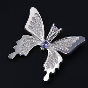 【KING LIMO　キングリモ　Pendant　ペンダント】アゲハペンダントw/パヴェCZ＆タンザナイト【送料無料】