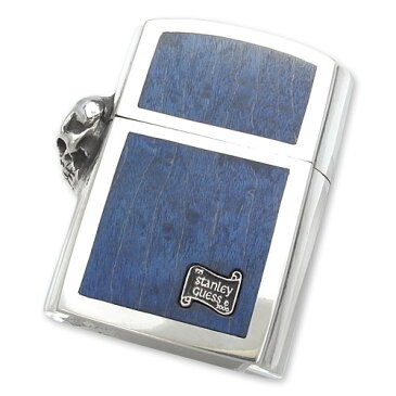 【STANLEY GUESS　スタンリーゲス　Zippo　ジッポライター】ラージウッドw/スモールロゴインレイドジッポ/スカルヒンジ/カスタム【送料無料】