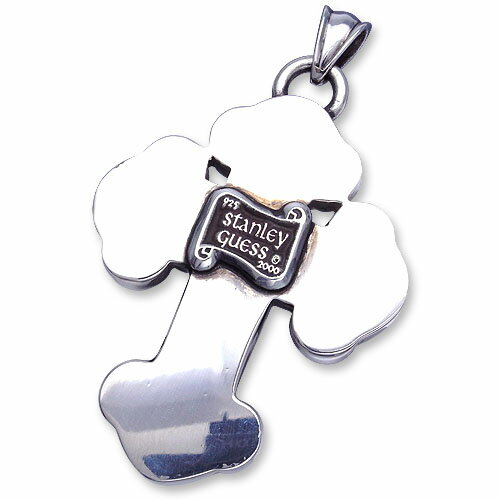 【STANLEY GUESS　スタンリーゲス　Pendant　ペンダント　ネックレス】ウッドインレイドガンズクロスw/スカルインレイドペンダント/スモール【送料無料】