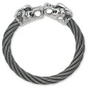 【TRAVIS WALKER　DOUBLE CROSS　トラヴィスワーカー　ダブルクロス　Bangle　バングル　ブレスレット】ガーゴイルケーブルバングルw/ピーコックトパーズ【送料無料】