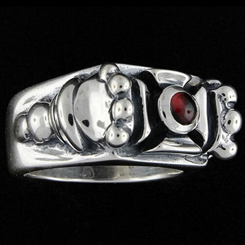 【TRAVIS WALKER DOUBLE CROSS トラヴィスワーカー ダブルクロス Ring リング】クロスリングw/ガーネット 【TRAVIS WALKER DOUBLE CROSS トラヴィスワーカー ダブルクロス Ring リング】クロスリングw/ガーネット