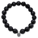 【TRAVIS WALKER DOUBLE CROSS トラヴィスワーカー ダブルクロス Bracelet ブレスレット】ストーンブレスレットw/タイニーチョンプスビーズ/カットオニキス【送料無料】