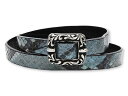 【VAN AMBURG LEATHERS ヴァンアンバーグレザーズ Bracelet ブレスレット】ダブルラップスネークレザーブレスレットw/ベイビーフローバックル/ターコイズ&ブラック【送料無料】(4)