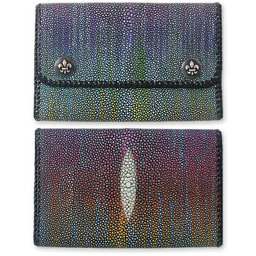 【VAN AMBURG LEATHERS　ヴァンアンバーグレザーズ　Wallet　ウォレット　財布】ラージバイカーウォレット/ホログラムスティングレイ【送料無料】