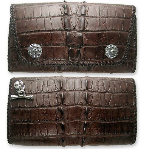 VAN AMBURG LEATHERS(ヴァンアンバーグレザーズ)：Large Biker Wallet/Tail Piece Alligator w/T-Bar(ラージバイカーウォレット/テイルピースアリゲーターw/Tバー)