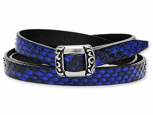 【VAN AMBURG LEATHERS　ヴァンアンバーグレザーズ　Bracelet　ブレスレット】シングルラップスネーク..