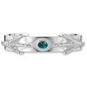 【鷲見太郎 BRACELET ブレスレット】12mmプレーンバングルw/レインボートパーズSVカップ/オーバル6×8 &イーグルクロー【送料無料】