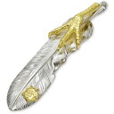 【鷲見太郎 Pendant ペンダント】オールドLフェザーペンダント01 w/K18イーグルクロー&K18アラベスクイーグルメタル【送料無料】