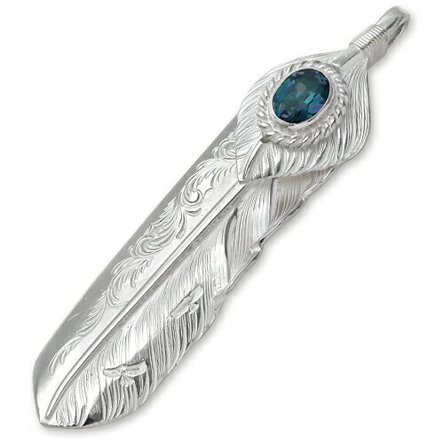 【鷲見太郎　Pendant　ペンダント】Lアラベスクフライトフェザー&ハートフェザーペンダント01 w/レイン..