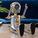 KARLTable Clock(置時計)時間のロボット監視員- 未来の時間監視員 スペースエイジの魅力と現代の機能性をシームレスに融合させたこのロボット置時計は...