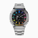 CasiOak Full Metal Rainbow (フルメタルレインボー）G-Shockシリーズ　Gショック IFLW ウォッチ 腕時計1本 防水 rolex ロレックス インテリア 収納 フランクミューラー オメガ ルイヴィトン グッチ ブライトリング カシオ 45mm