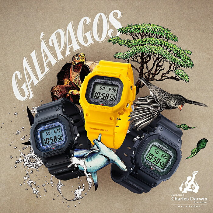 【ポイント10倍！お買い物マラソン8/4(月)20:00〜8/11(月)1:59】Charles Darwin Foundationコラボ 5600 SERIES GW-B5600CD-1A2JR CASIO カシオ G-SHOCK Gショック ジーショック 時計 腕時計