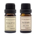 Lapature(ラパチュア) エッセンシャルオイル ユーカリ10ml+ローズマリー10ml セット 精油 アロマオイル アロマディフューザーにも最適 プレゼン...