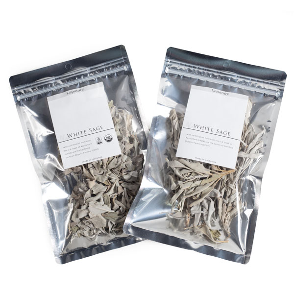 【単品購入より100円お得】Lapature ホワイトセージクラスター・リーフセット40g(4)