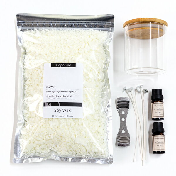 Lapature(ラパチュア) 手作りアロマキャンドルキット DIY ウィックと精油を選んでオリジナルアロマキャンドルを作ろう プレゼント 母の日