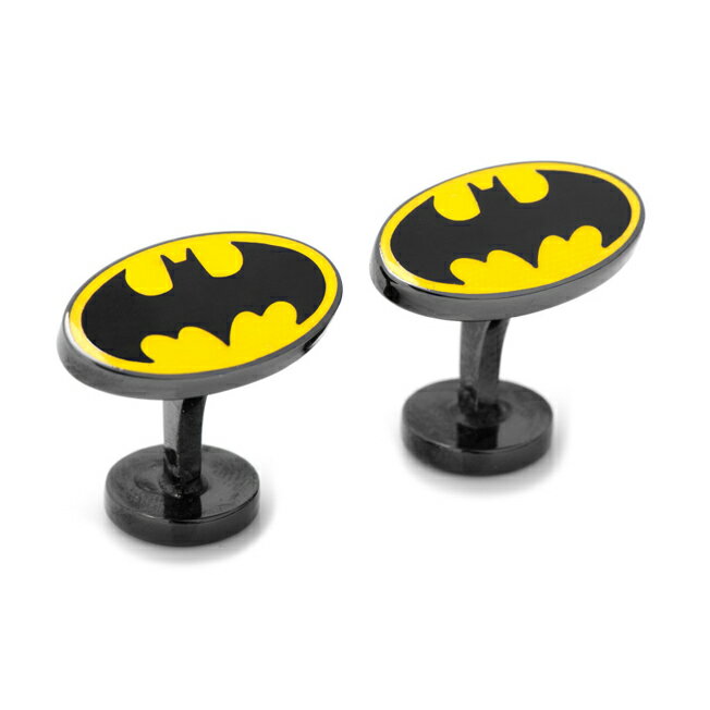 ◎アクセサリー カフス カフリンクス カフスボタン Various Licensed Transparent Enamel Batman Cufflinks バットマン バットロゴ バットシグナル DC イエロー DC-BMTE-BK