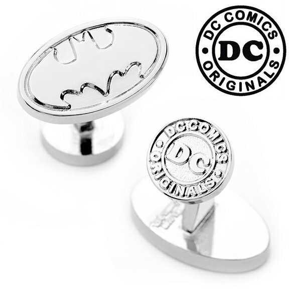 楽天CHRONOWORLD ジェネラルストア【アウトレット】◎アクセサリー カフス カフリンクス カフスボタン Various Licensed Silver Oval Batman Logo Cufflinks シルバー バットマンロゴ