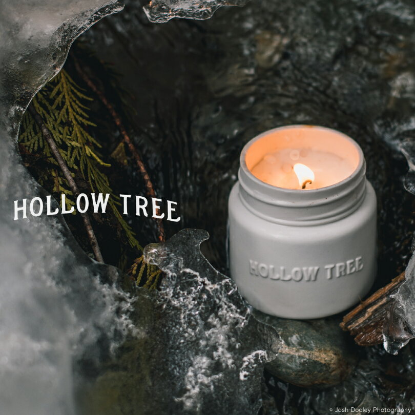 カナダ製 アロマキャンドル【HOLLOW TREE】フレグランス キャンドル ホローツリー カナダ ハンドメイド 手作り ココナッツ ワックス インテリア 雑貨 ギフト プレゼント ナチュラル 自然派 リビング