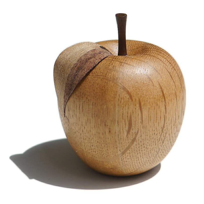 楽天CHRONOWORLD ジェネラルストアりんご ペーパーウェイト 手のひらサイズ オブジェ 木製 ハンドメイド 文鎮 リンゴ 置物 おしゃれ 天然木 APPLE 日本製