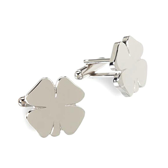 【スーパーSALE】カフス カフリンクス カフスボタン Four Leaf Clover Cufflinks 四つ葉のクローバー PD-CLV-SL