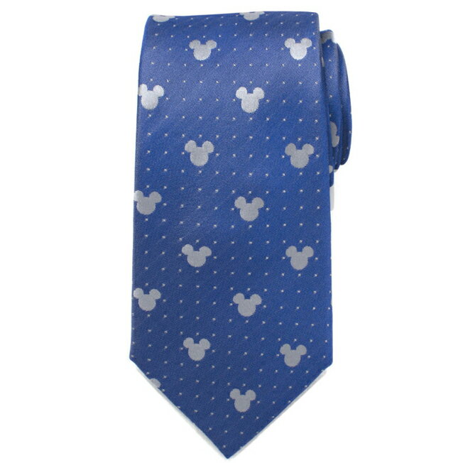 【スーパーSALE】メンズ 紳士 ネクタイ シルク Mickey Mouse Blue Pin Dot Mens Tie ミッキー ディズニー ブルー ネイビー ピンドット DN-MDT-BL-TR