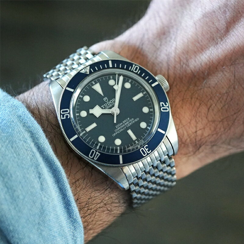 Rakuten - 【交換工具つき】腕時計 ベルト バンド ウォッチ メッシュ ブレスレット Forstner 【11連】Beads of Rice TUDOR Black Bay フォースナー ステンレス メッシュベルト ビーズオブライス