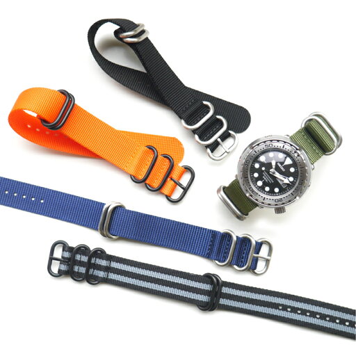 【交換工具・ばね棒つき】 腕時計 ベルト ウォッチ HDT DESIGN ZULU 4RING バリスティックナイロン NATOベルト スタンダード 4リング 20mm 22mm