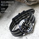 腕時計 ベルト HDT DESIGN ZULU 2RING アスファルトJB バリスティックナイロン NATOベルト 2リング 20mm ブラックPVD尾錠ジェームズ ボンド