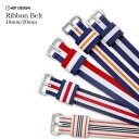 【在庫限り】腕時計 ベルト バンド US Type Ribbon belt リボンベルト HDT DESIGN 16mm 18mm 20mm ナイロン ブラック ネイビー ブルーホワイト ベージュ ストラップ ダニエルウェリントン DW