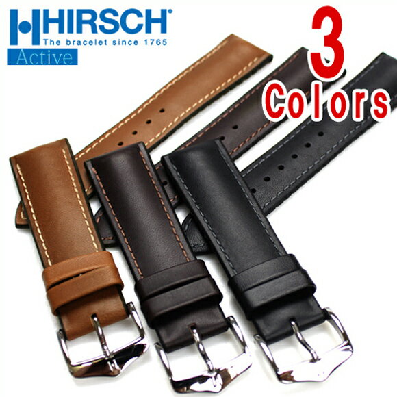 腕時計 ベルト HIRSCH ヒルシュ Performance Collection JAMES パフォーマンスコレクション ジェームス レザー革 18m…