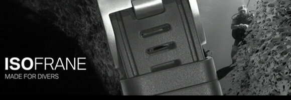 【交換工具・ばね棒つき】 腕時計 ベルト バンド ISOFRANE イソフレーン ダイバーズラバーベルト 24mm ブラック ネイビー ブルー オレンジ レトロ デザイン