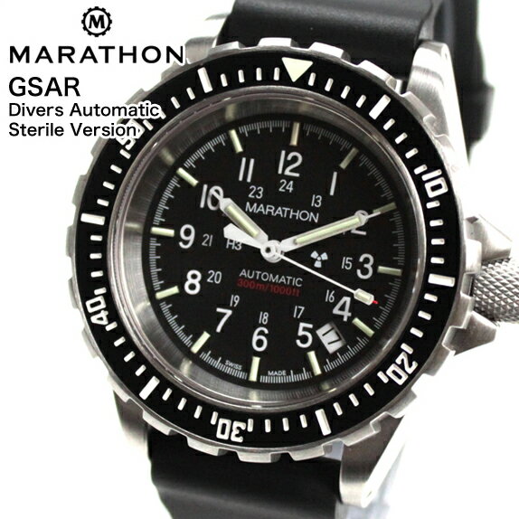  時計 腕時計 ミリタリーウォッチ アメリカ軍 MARATHON GSAR Automatic Sterile Divers 300M マラソン ジーサー ステライル 自動巻き WW194006NGM 316Lステンレス
